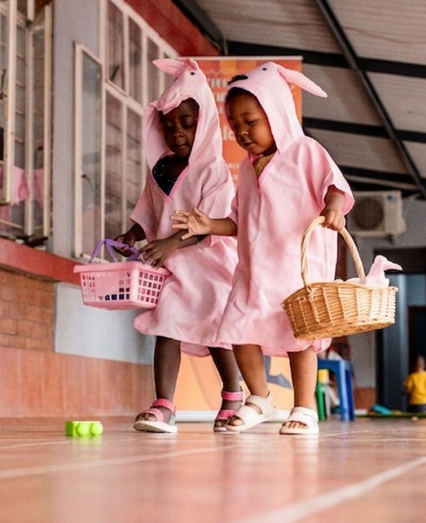 Children in costume playing at a Cotlands early childhood development centre